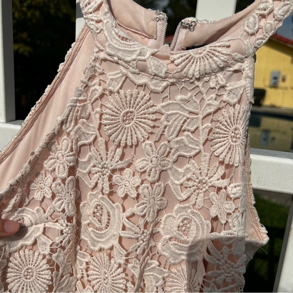 Lulus Love Poem Blush Pink Lace Mini Dress - Picture 9 of 10